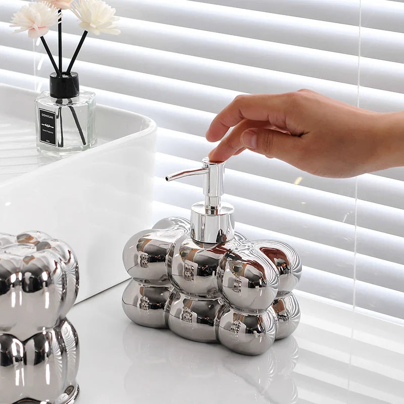 Bubble Style Bathroom Accessories | Countertop Storage Bathroom Use-Bathroom Accessory Set-Homefinn