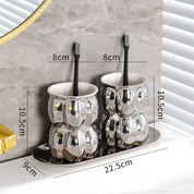 Bubble Style Bathroom Accessories | Countertop Storage Bathroom Use-Bathroom Accessory Set-Homefinn
