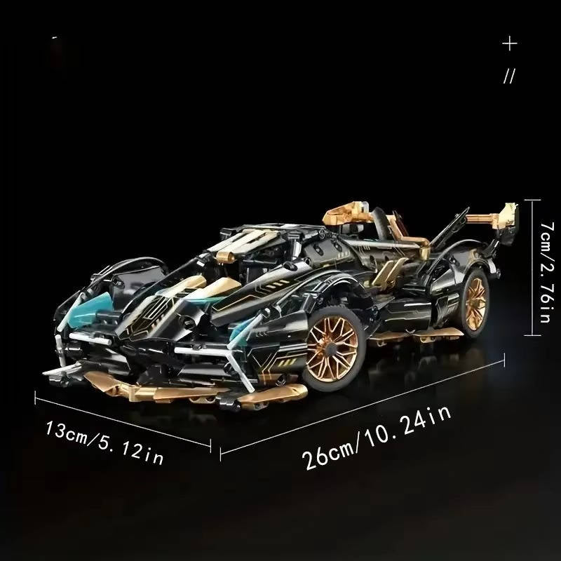 1690 Piece V12 Model Car Building Block Set - Image 5