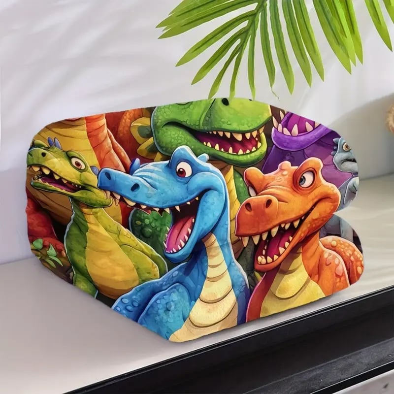 Dinosaur Blanket | Colourful Throw Blanket-Blanket-Homefinn