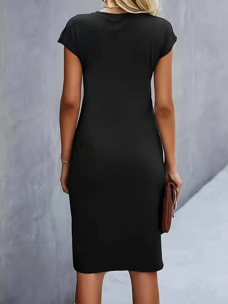Bridesmaid Dress | Cocktail Midi Dress-Women Dress-Homefinn