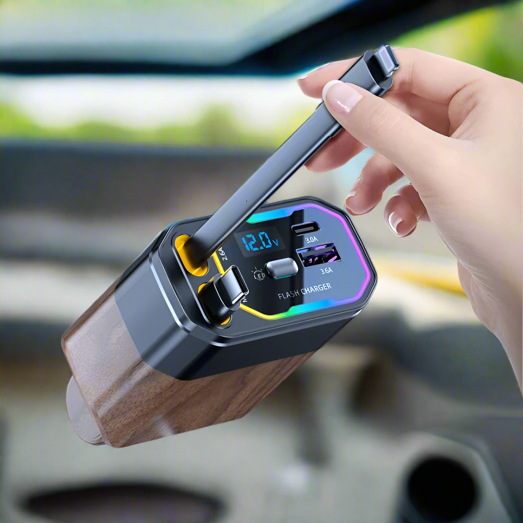 Car Bluetooth FM Transmitter | USB C Fast Car Charger-Car Transmitter-Homefinn