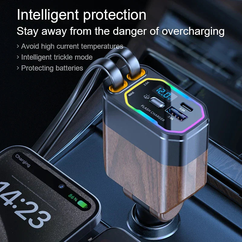 Car Bluetooth FM Transmitter | USB C Fast Car Charger-Car Transmitter-Homefinn
