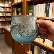 Coastal Wave Coffee Mug | Curved Surface Integrated Handle Beverage Use-Mug-Homefinn