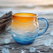 Coastal Wave Coffee Mug | Curved Surface Integrated Handle Beverage Use-Mug-Homefinn
