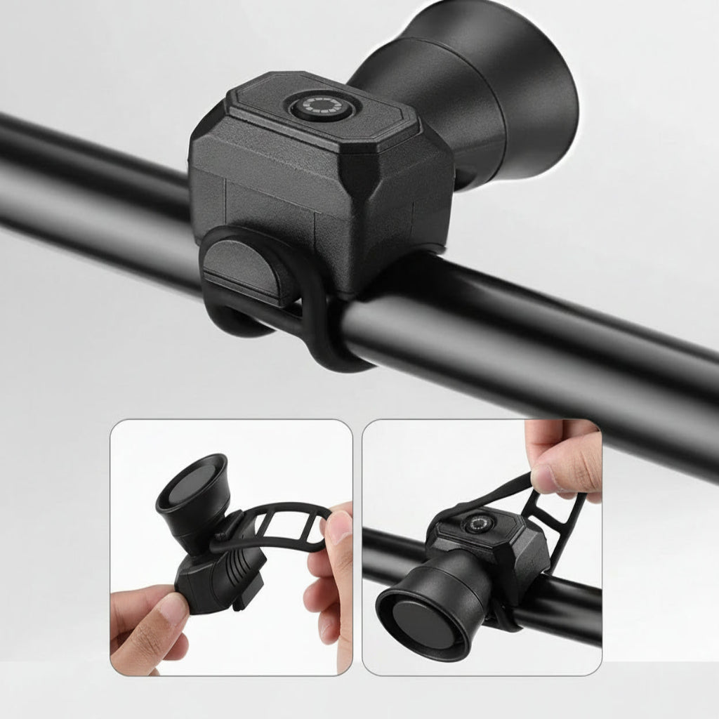 Compact Geometric Bicycle Bell | Handlebar Mount Rotating Ringer Cycling Use-Bike Bell/Horn-Homefinn