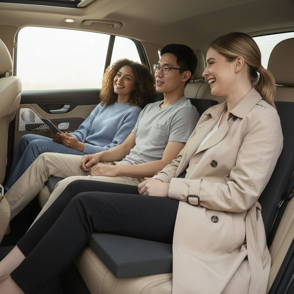 Contoured Solid Seat Cushion | Wedge Shape Raised Profile Vehicle Use-Car Seat Cushion-Homefinn