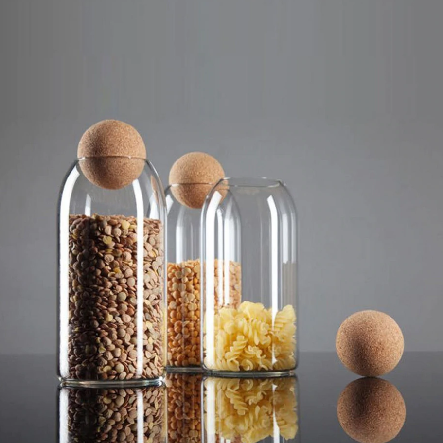 Storage Jars | Glass Food Storage Containers Set-Storage Jar-Homefinn