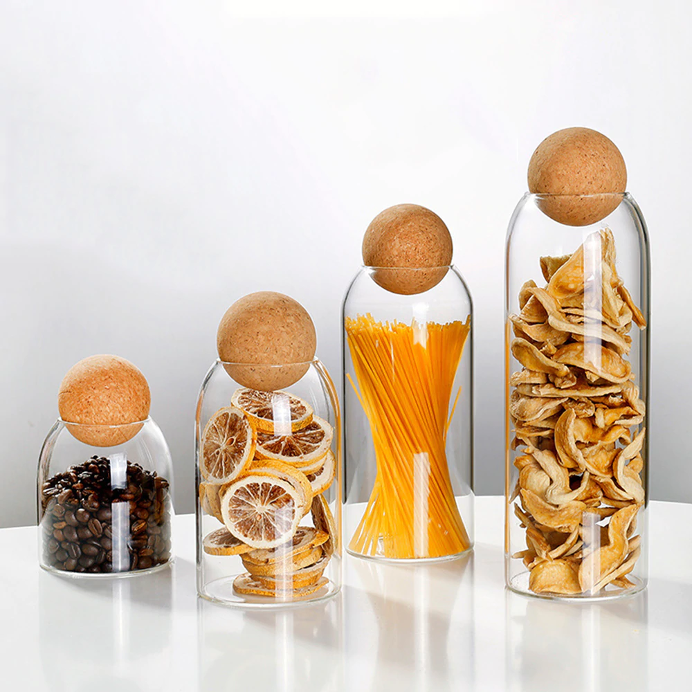 Storage Jars | Glass Food Storage Containers Set-Storage Jar-Homefinn