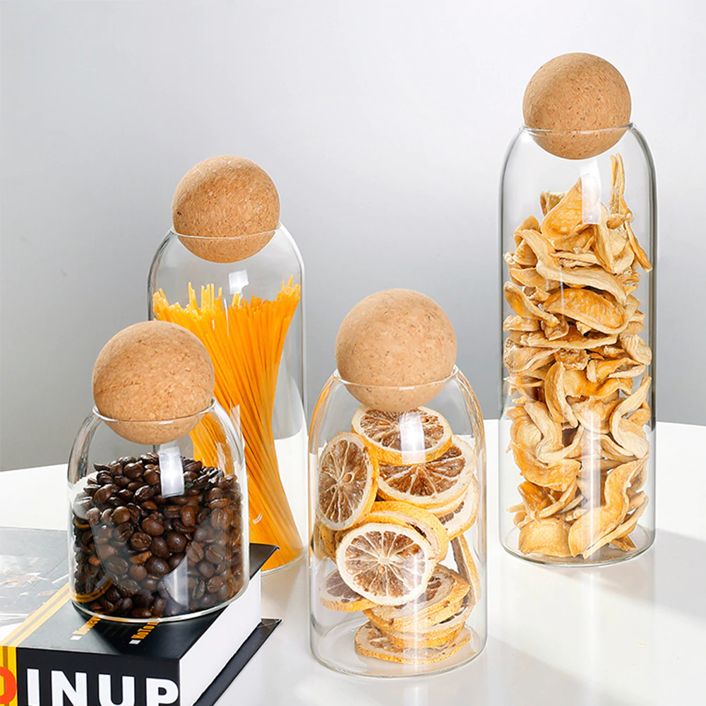 Storage Jars | Glass Food Storage Containers Set-Storage Jar-Homefinn
