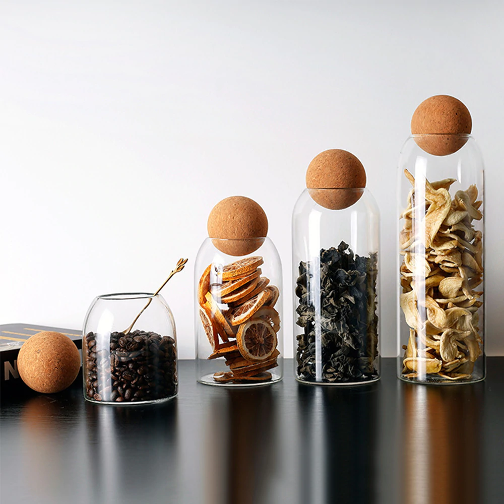 Storage Jars | Glass Food Storage Containers Set-Storage Jar-Homefinn