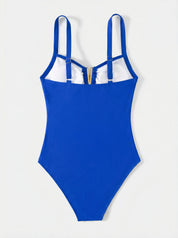 Cut Out Swimsuit | One Piece Swimwear Structured-Women Swimsuit-Homefinn