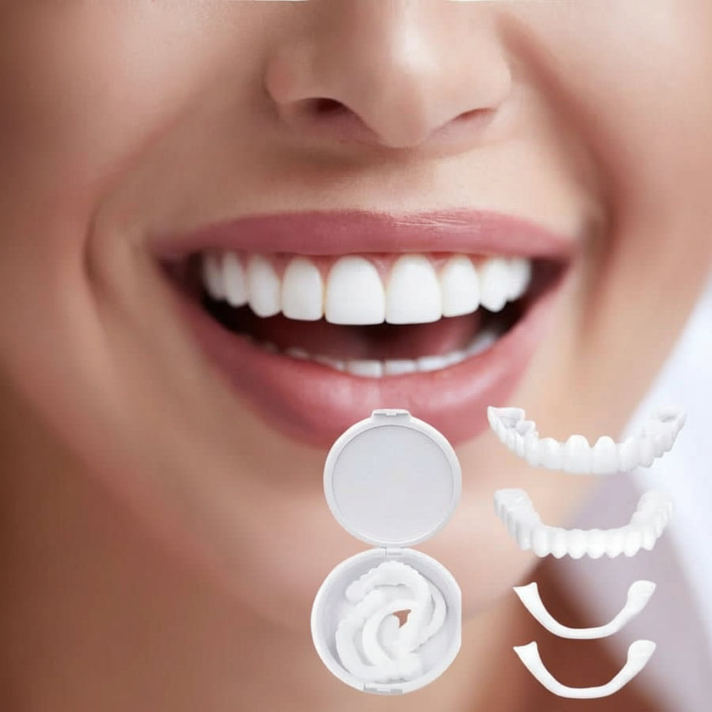 Dental Veneer Set | Removable Upper Lower Teeth Covers Storage Case-Dentures-Homefinn