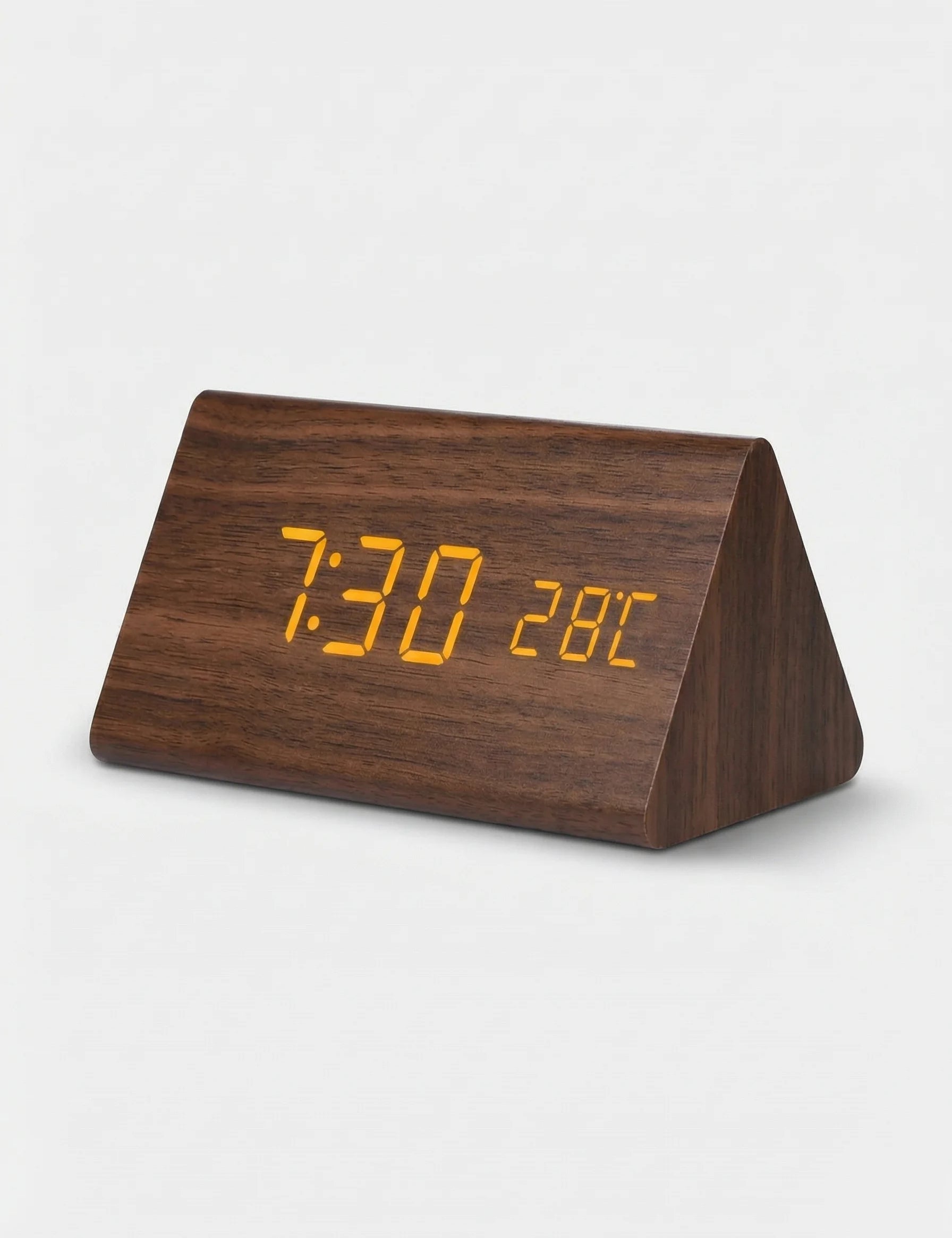 Desk Clocks | Digital Alarm Clock Wooden Style-Clock-Homefinn