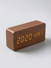 Desk Clocks | Digital Alarm Clock Wooden Style-Clock-Homefinn