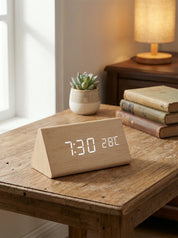 Desk Clocks | Digital Alarm Clock Wooden Style-Clock-Homefinn