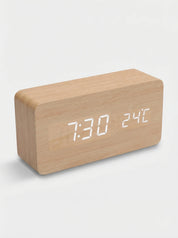 Desk Clocks | Digital Alarm Clock Wooden Style-Clock-Homefinn