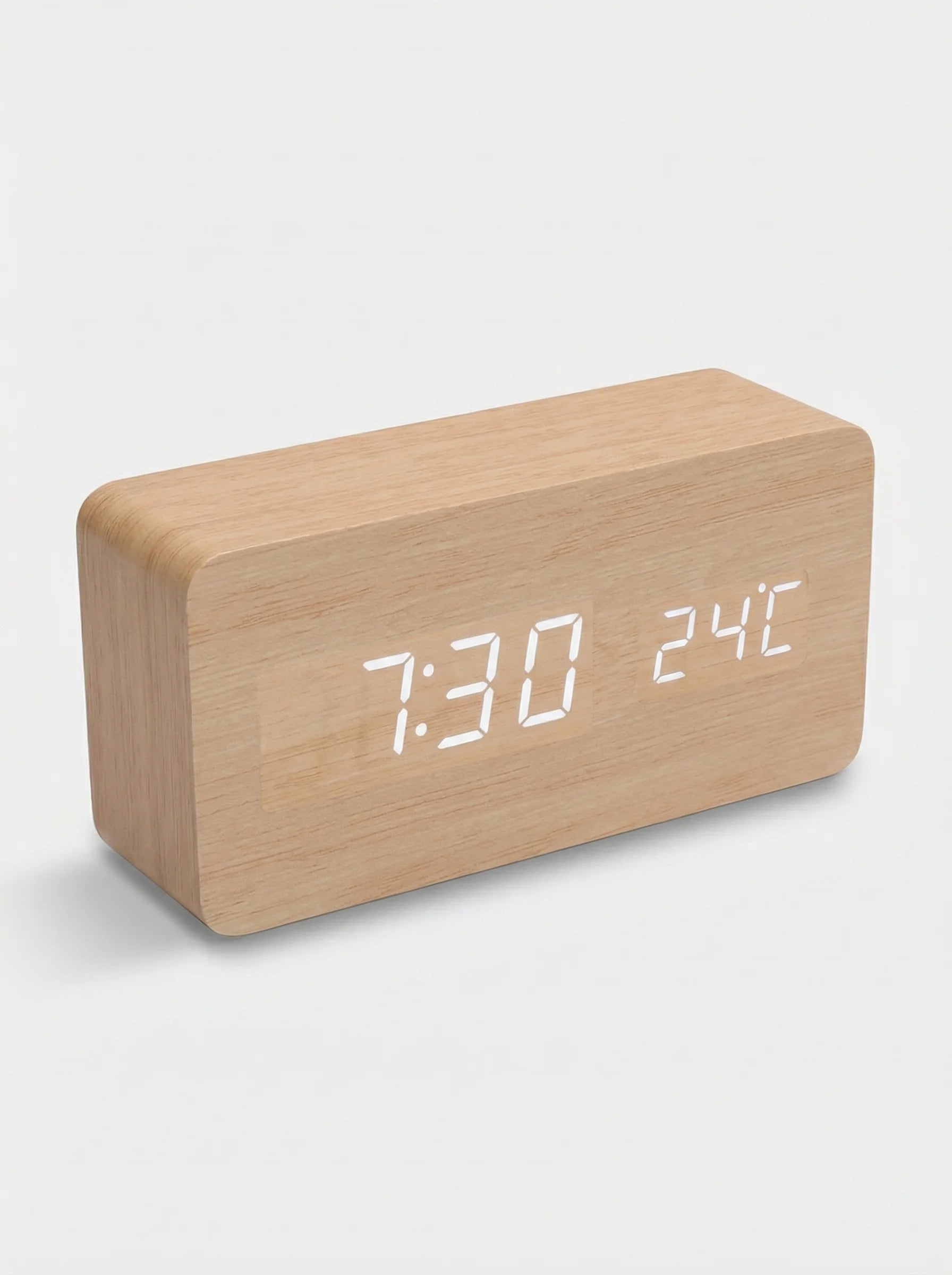 Desk Clocks | Digital Alarm Clock Wooden Style-Clock-Homefinn