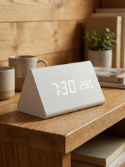 Desk Clocks | Digital Alarm Clock Wooden Style-Clock-Homefinn