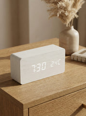 Desk Clocks | Digital Alarm Clock Wooden Style-Clock-Homefinn
