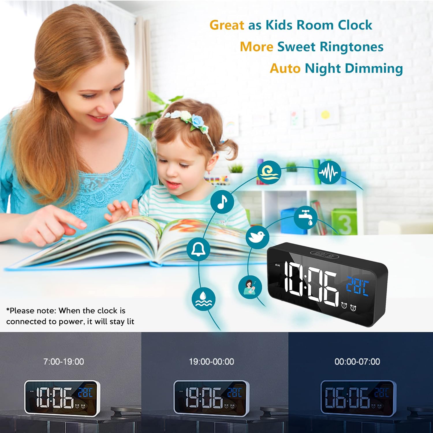 Digital Calendar Clock | Large Display Reminder Clock-Clock-Homefinn