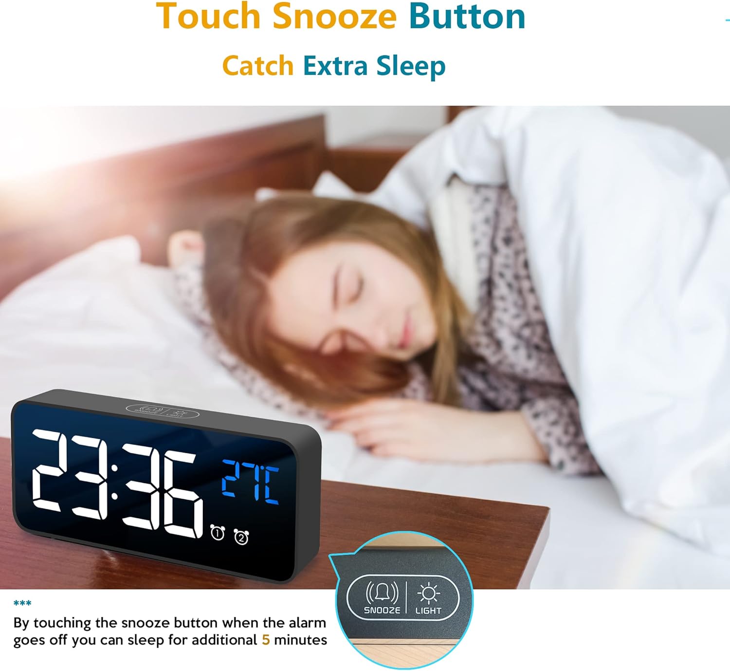 Digital Calendar Clock | Large Display Reminder Clock-Clock-Homefinn