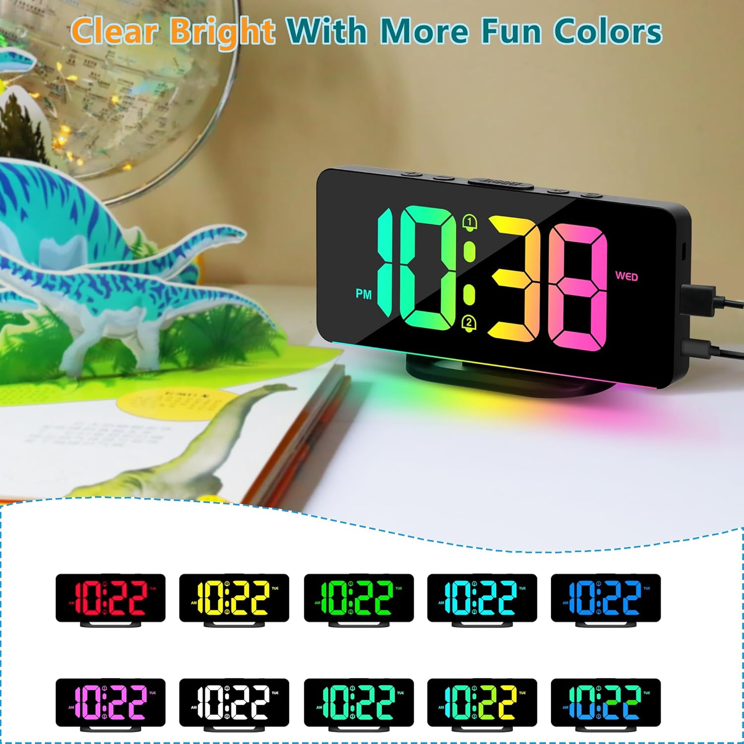 Digital Calendar Clock | Large Display Reminder Clock-Clock-Homefinn