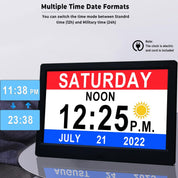 Digital Calendar Clock | Large Display Reminder Clock-Clock-Homefinn