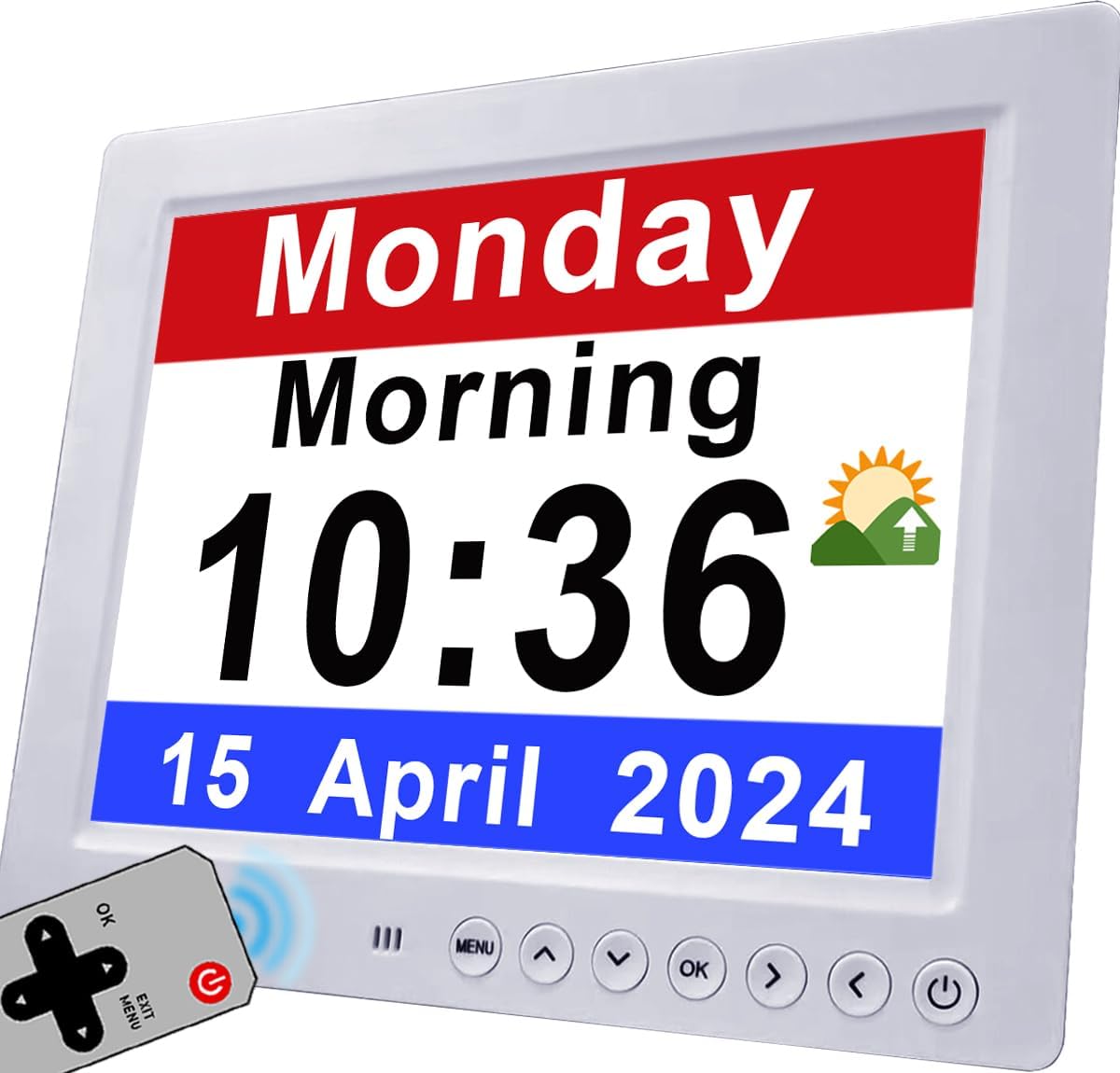 Digital Calendar Clock | Large Display Reminder Clock-Clock-Homefinn