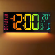 Digital Wall Clock | LED Alarm Calendar Clock-Wall Clock-Homefinn