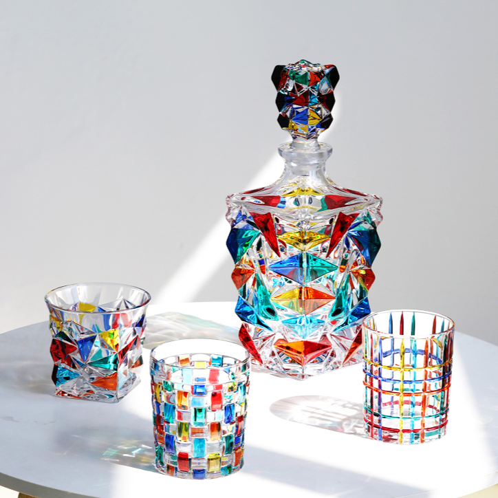 Confetti Glassware | Mosaic Cocktail Glass-Glass-Homefinn