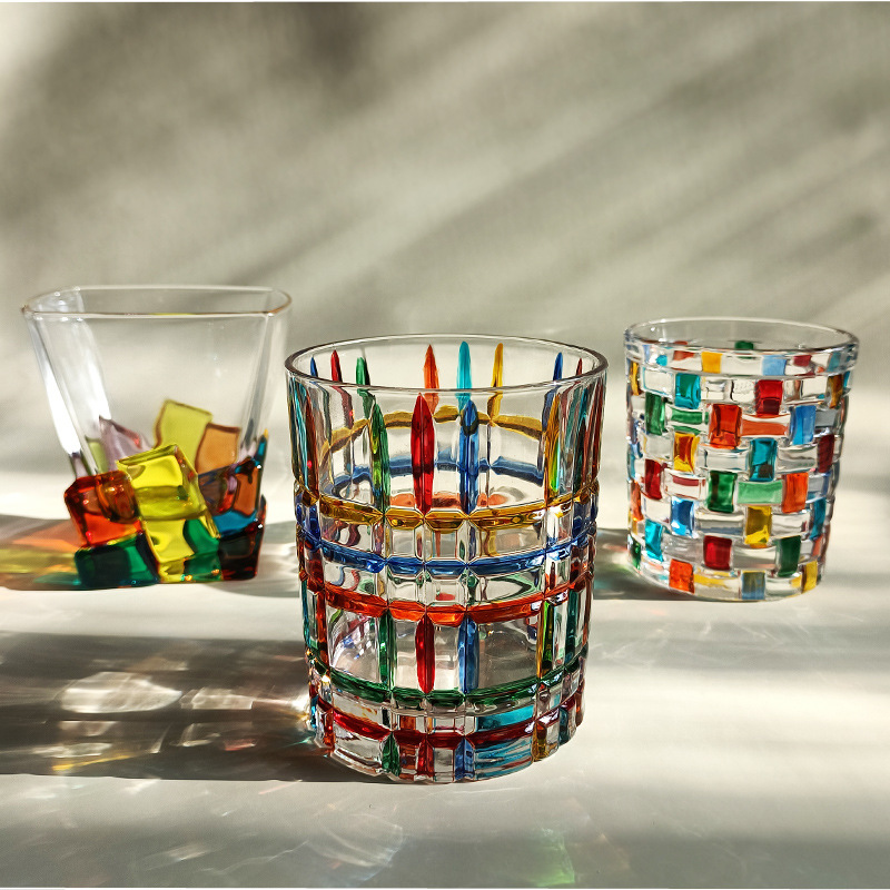 Confetti Glassware | Mosaic Cocktail Glass-Glass-Homefinn