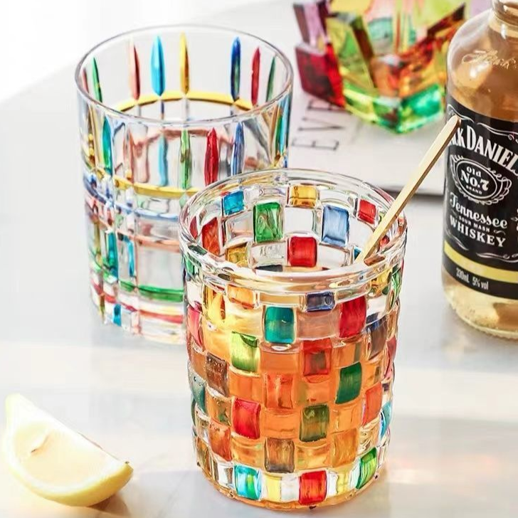 Confetti Glassware | Mosaic Cocktail Glass-Glass-Homefinn