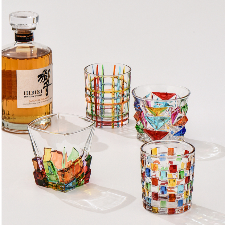 Confetti Glassware | Mosaic Cocktail Glass-Glass-Homefinn