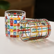 Confetti Glassware | Mosaic Cocktail Glass-Glass-Homefinn