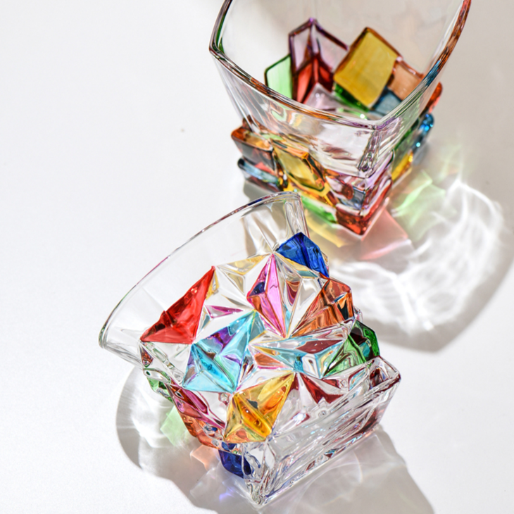 Confetti Glassware | Mosaic Cocktail Glass-Glass-Homefinn
