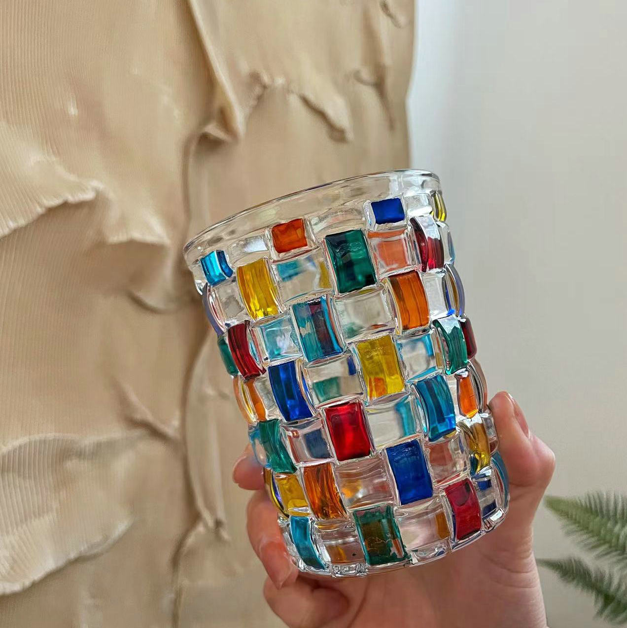 Confetti Glassware | Mosaic Cocktail Glass-Glass-Homefinn