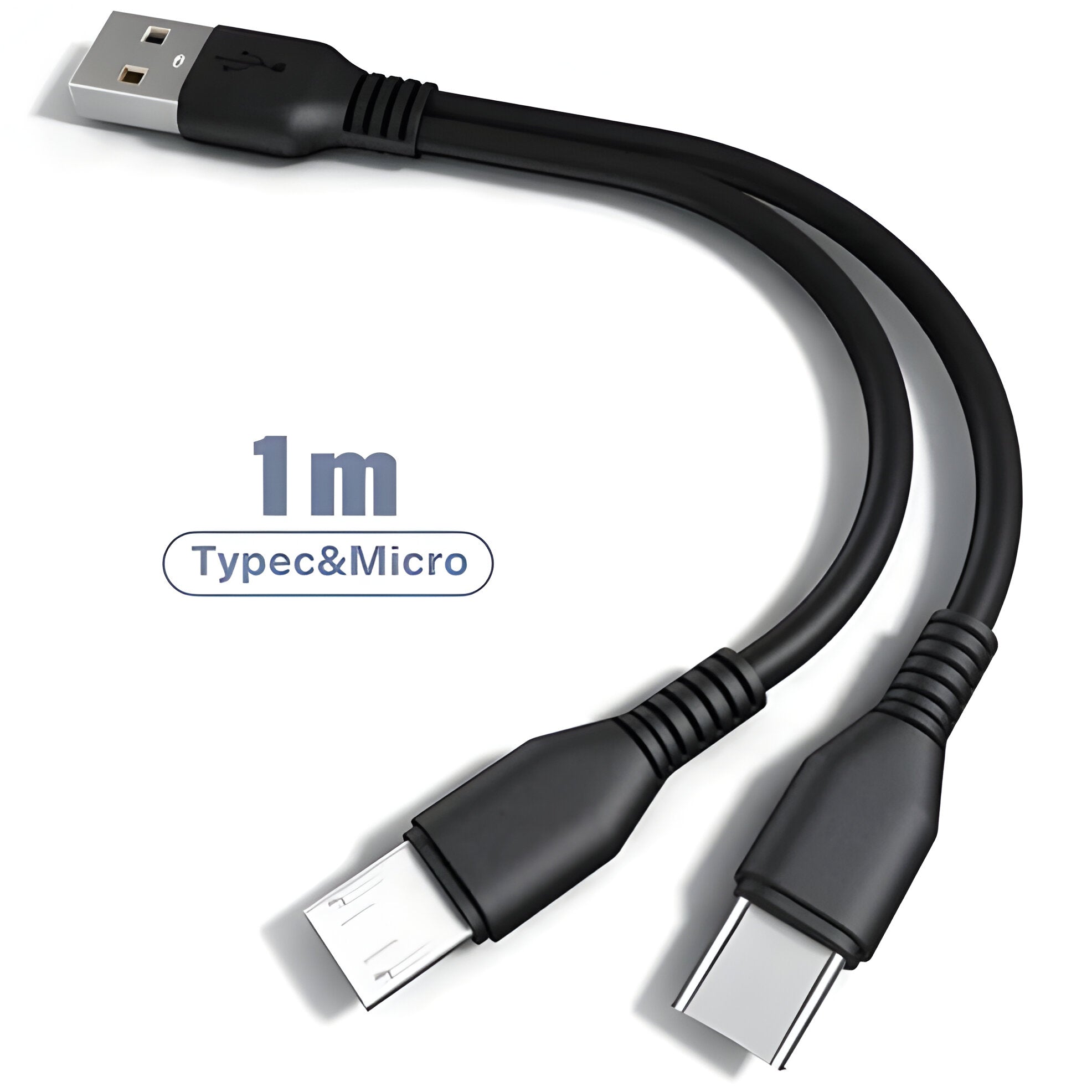Dual Charging Cable | Type C Micro USB Split-USB Cable-Homefinn