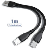 Dual Charging Cable | Type C Micro USB Split