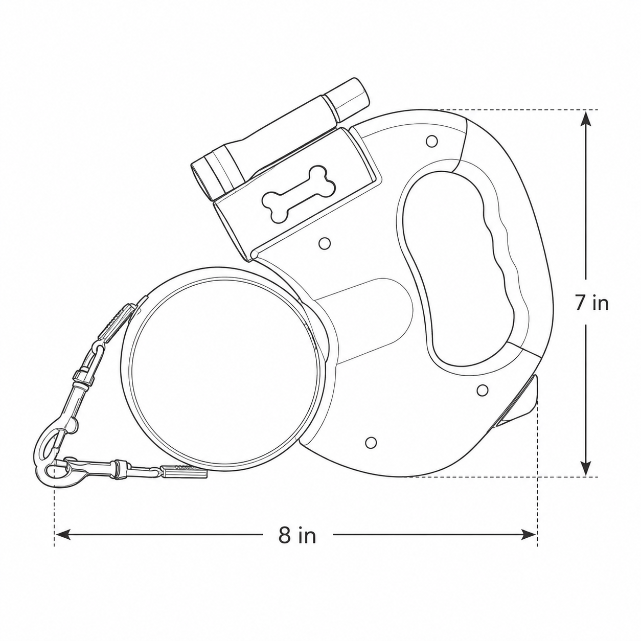 10FT Dual Retractable Dog Leash with Flashlight - Image 8