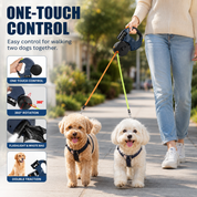 10FT Dual Retractable Dog Leash with Flashlight - Image 4