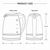 1.8L Electric Glass Kettle with LED Illumination - Image 10