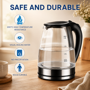 1.8L Electric Glass Kettle with LED Illumination - Image 5