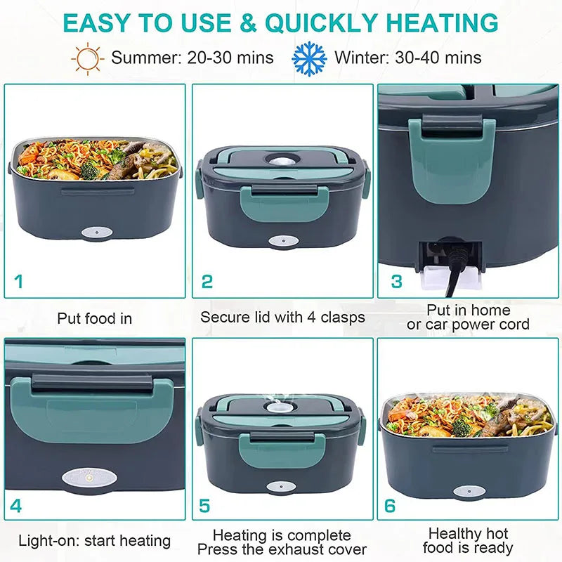 Electric Lunch Box | Portable Food Warmer-Electric Lunch Box-Homefinn