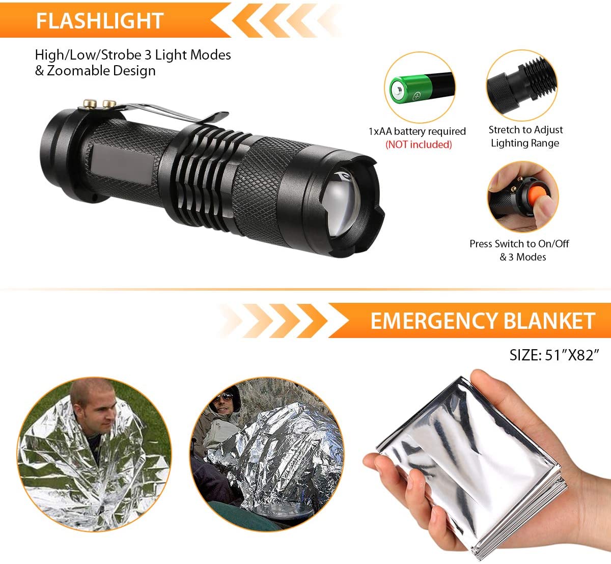 Emergency Survival Kit | Outdoor Camping Gear Set