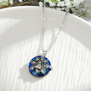 Evil Eye Pendant Necklace | Round Charm Necklace-Necklace-Homefinn