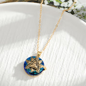 Evil Eye Pendant Necklace | Round Charm Necklace-Necklace-Homefinn