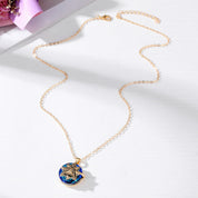 Evil Eye Pendant Necklace | Round Charm Necklace-Necklace-Homefinn