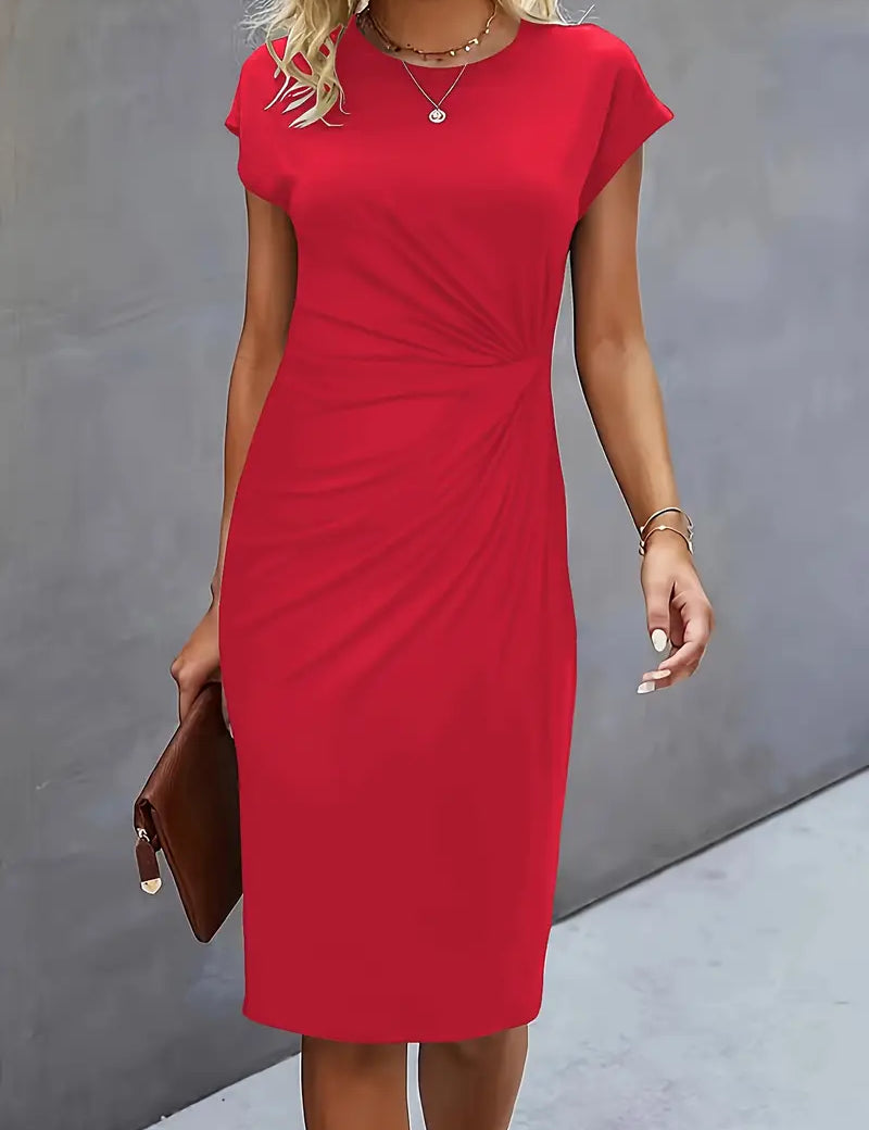Bridesmaid Dress | Cocktail Midi Dress-Women Dress-Homefinn