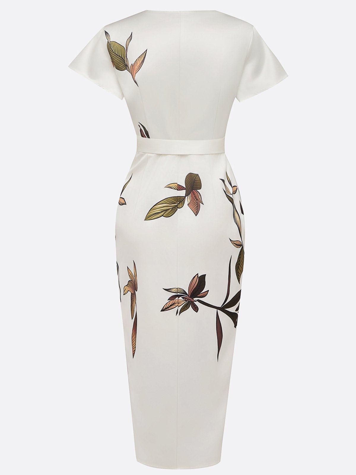 Wrap Women Dress | Wedding Guest Dress-Women Dress-Homefinn